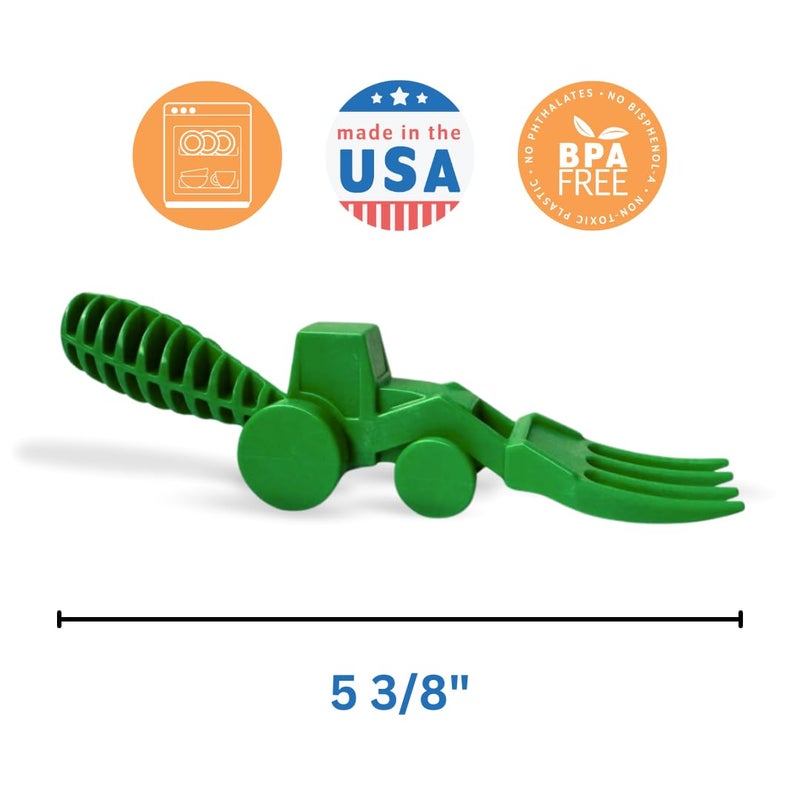 Constructive Eating - Toddler Utensils Made in USA, Dishwasher Safe, BPA Free, Easy Grip Handle, Silverware for Toddlers, Utensils for Kids, Toddler Fork and Spoon - Image 2